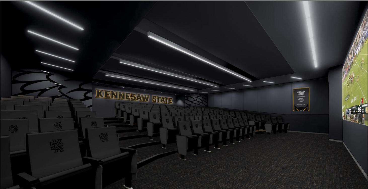 rendering of the wellstar champions complex film room
