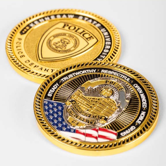 police challenge coin