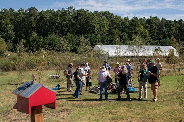 Small Farm Tools Demonstration Day  / Members of the public learn about walk behind tractors. 