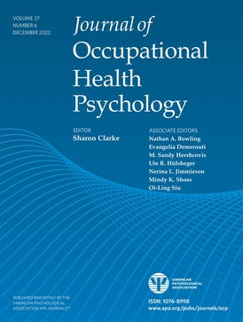 journal of occupational health psychology cover