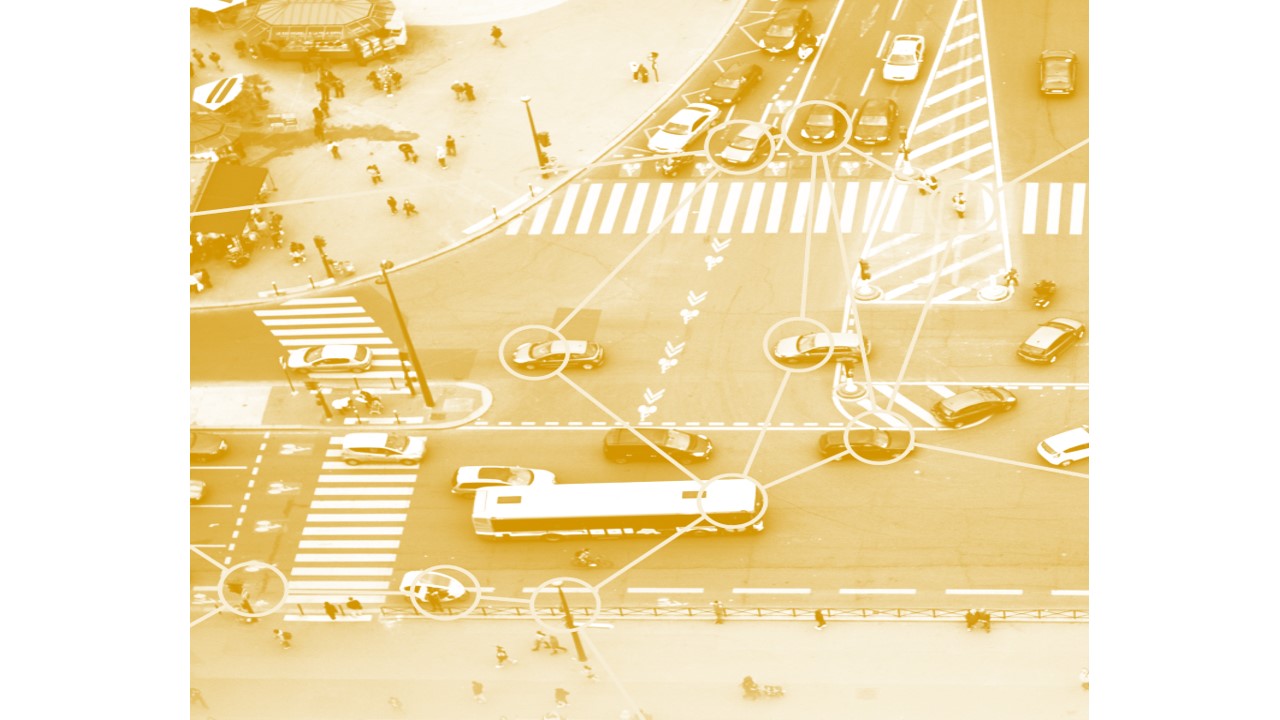 cars in traffic communicating with one another