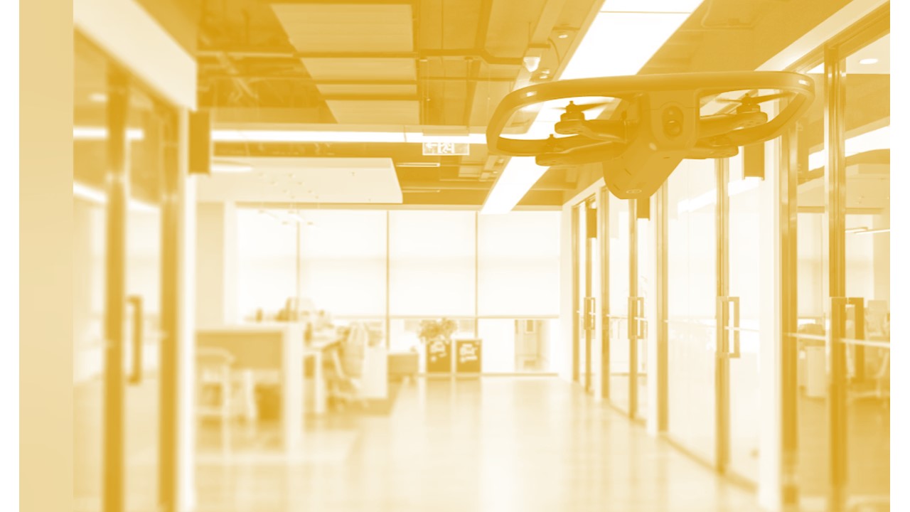 drone navigating the inside of a building