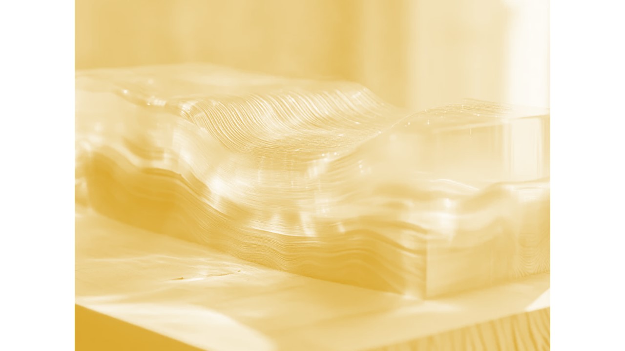 see-through piece of wood on table
