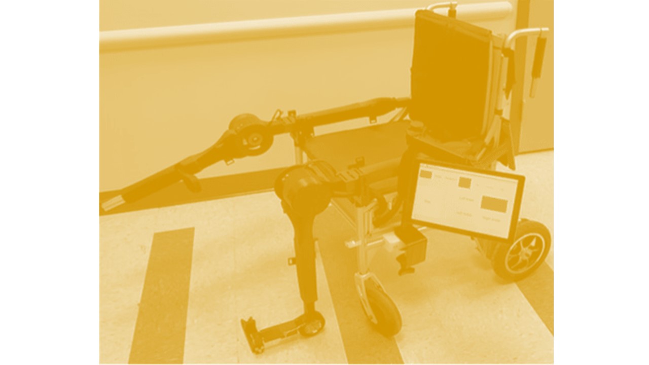 wheelchair with screen display