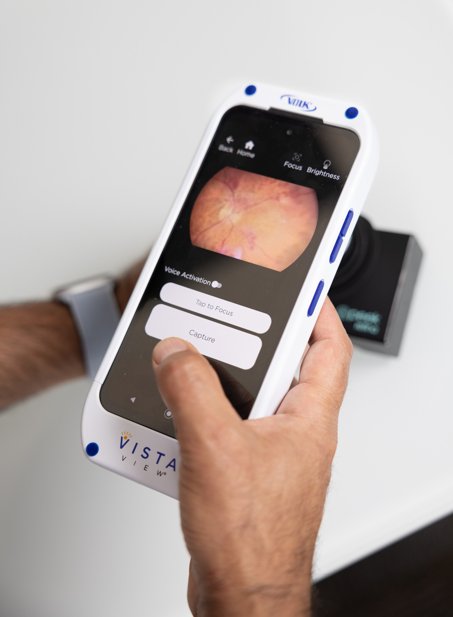 person interacting with mobile digital health app.