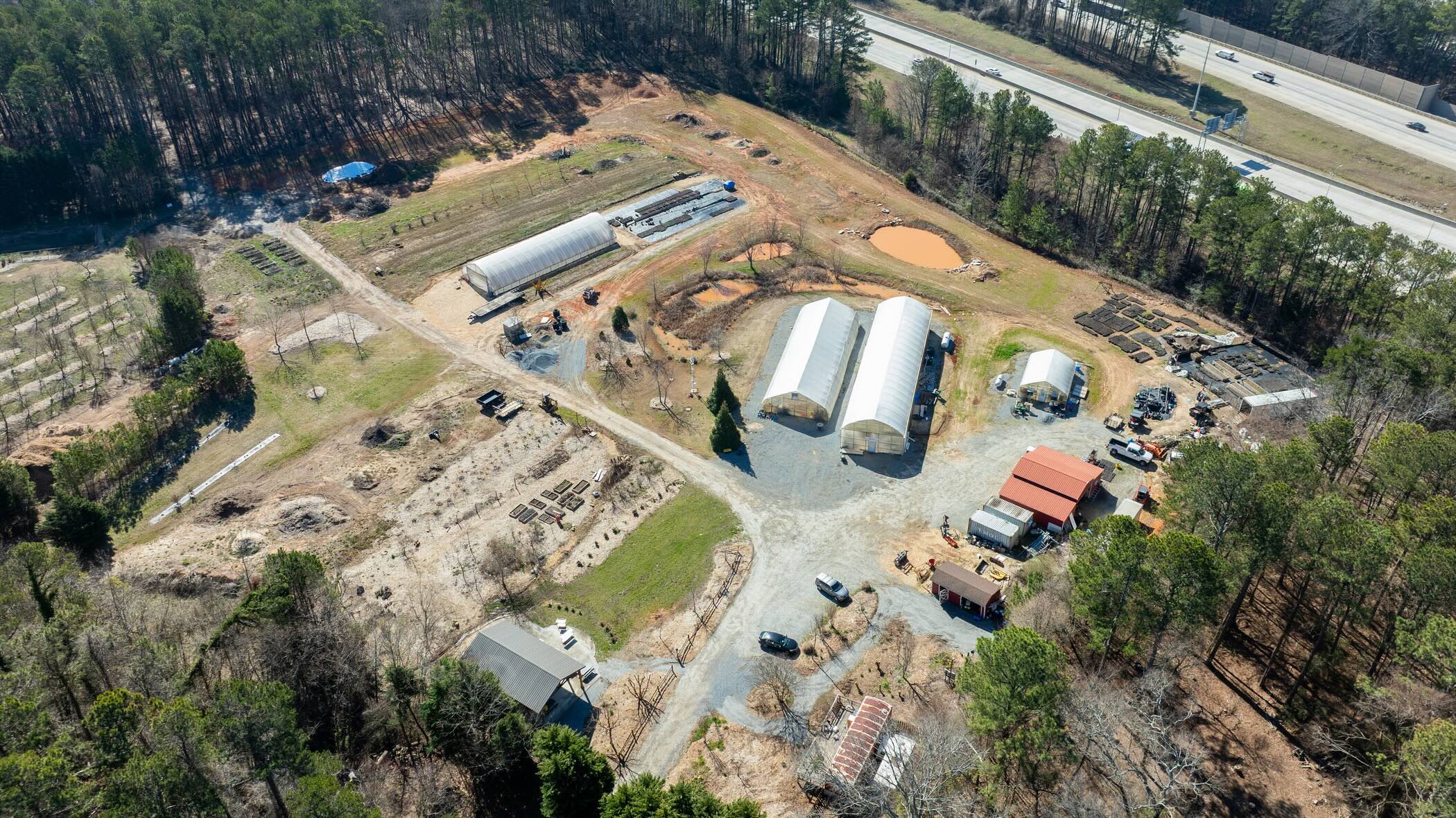 aerial view of field station