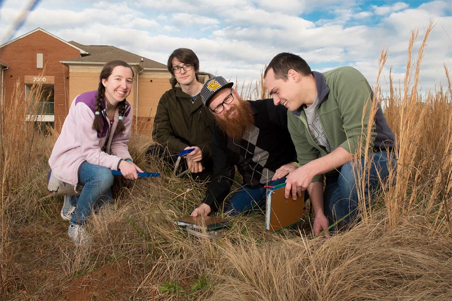 ksu students in a field.