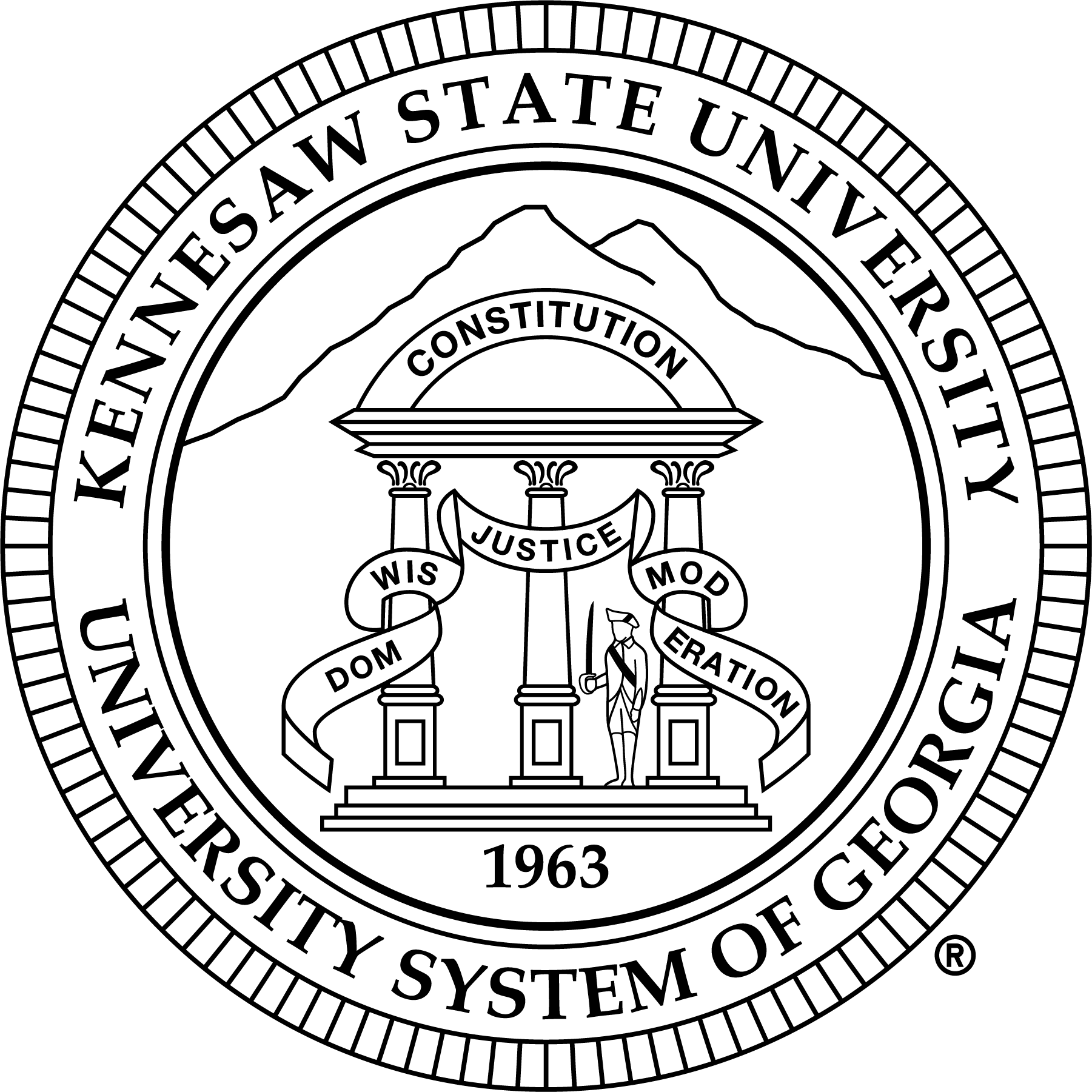 university seal in black