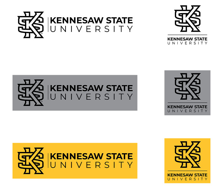 black text one color ksu logos.