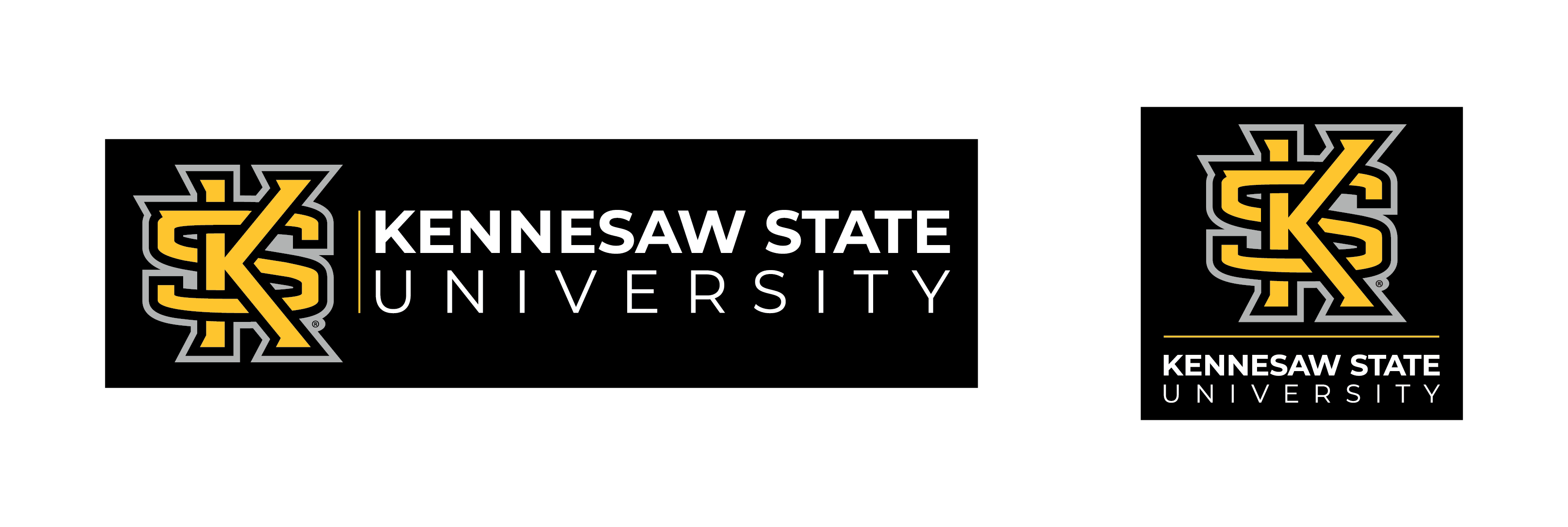 full color ksu logo with black background.