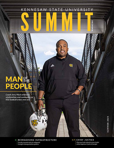 cover of summit magaizne with ksu football coach jerry mack