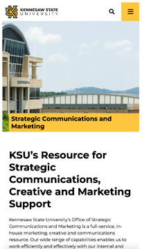 ksu website mobile header
