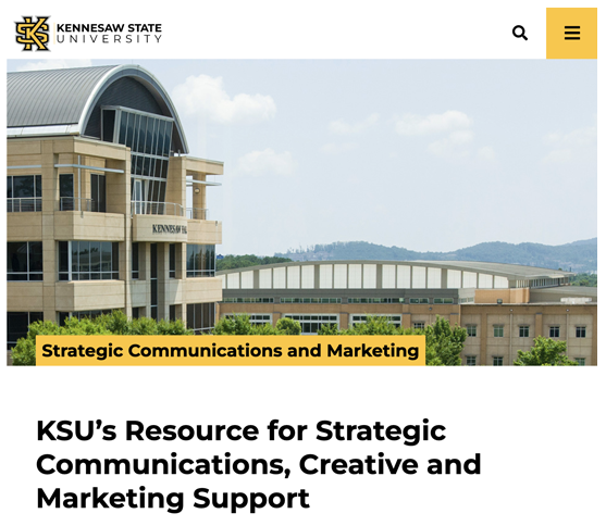 ksu website tablet header