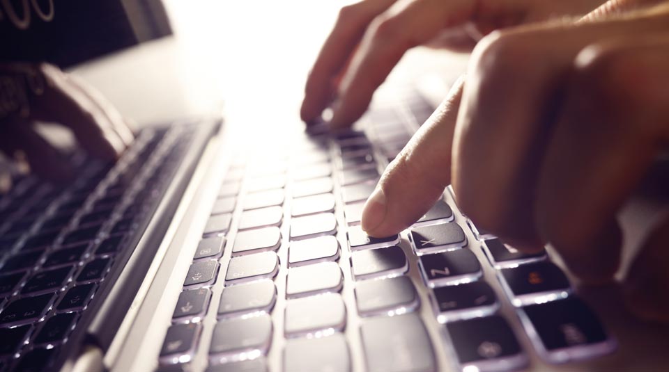 ksu student using their laptop.